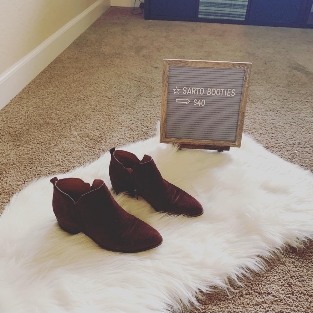 Maroon Sarto Booties